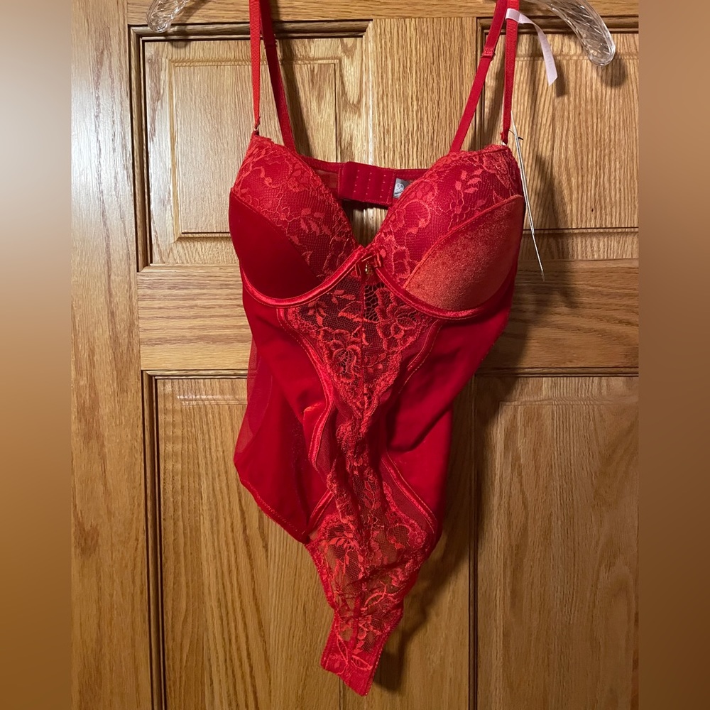 Red lace teddy